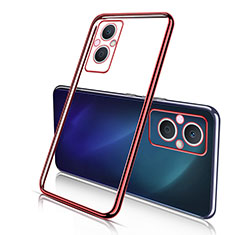 Ultra-thin Transparent TPU Soft Case Cover H01 for Oppo Reno7 Z 5G Red