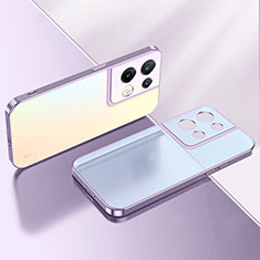 Ultra-thin Transparent TPU Soft Case Cover H01 for Oppo Reno9 5G Purple