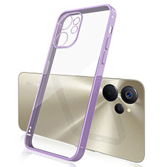 Ultra-thin Transparent TPU Soft Case Cover H01 for Realme 10T 5G Purple