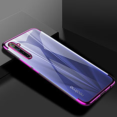 Ultra-thin Transparent TPU Soft Case Cover H01 for Realme 6s Purple