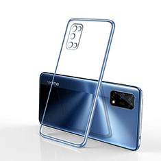 Ultra-thin Transparent TPU Soft Case Cover H01 for Realme V5 5G Blue