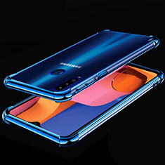 Ultra-thin Transparent TPU Soft Case Cover H01 for Samsung Galaxy A20s Blue