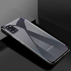 Ultra-thin Transparent TPU Soft Case Cover H01 for Samsung Galaxy A31 Black