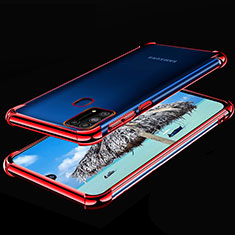 Ultra-thin Transparent TPU Soft Case Cover H01 for Samsung Galaxy M21s Red