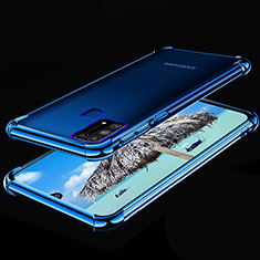 Ultra-thin Transparent TPU Soft Case Cover H01 for Samsung Galaxy M31 Prime Edition Blue