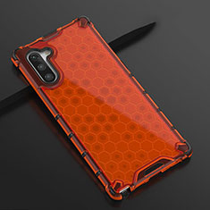 Ultra-thin Transparent TPU Soft Case Cover H01 for Samsung Galaxy Note 10 5G Red