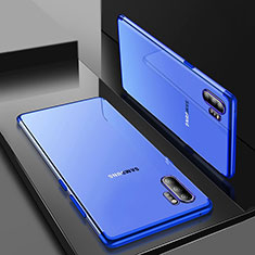 Ultra-thin Transparent TPU Soft Case Cover H01 for Samsung Galaxy Note 10 Plus 5G Blue