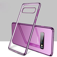 Ultra-thin Transparent TPU Soft Case Cover H01 for Samsung Galaxy S10 5G Purple