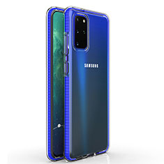 Ultra-thin Transparent TPU Soft Case Cover H01 for Samsung Galaxy S20 Plus 5G Blue