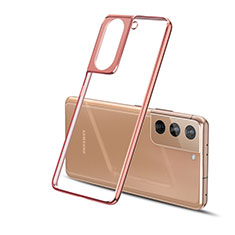 Ultra-thin Transparent TPU Soft Case Cover H01 for Samsung Galaxy S21 5G Gold