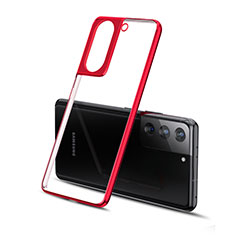 Ultra-thin Transparent TPU Soft Case Cover H01 for Samsung Galaxy S21 5G Red