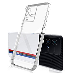 Ultra-thin Transparent TPU Soft Case Cover H01 for Vivo iQOO 10 5G Silver