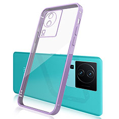 Ultra-thin Transparent TPU Soft Case Cover H01 for Vivo iQOO Neo7 5G Purple