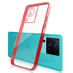 Ultra-thin Transparent TPU Soft Case Cover H01 for Vivo iQOO Neo7 5G Red