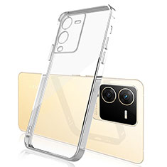 Ultra-thin Transparent TPU Soft Case Cover H01 for Vivo V25 Pro 5G Silver