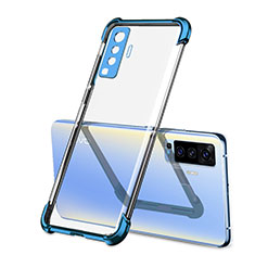 Ultra-thin Transparent TPU Soft Case Cover H01 for Vivo X50 5G Blue