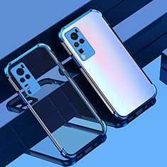 Ultra-thin Transparent TPU Soft Case Cover H01 for Vivo X60 Pro 5G Blue