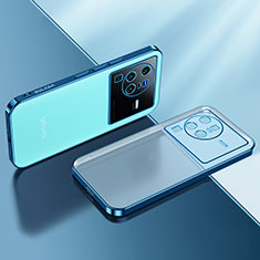 Ultra-thin Transparent TPU Soft Case Cover H01 for Vivo X80 Pro 5G Blue