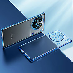 Ultra-thin Transparent TPU Soft Case Cover H01 for Vivo X90 5G Blue