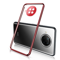 Ultra-thin Transparent TPU Soft Case Cover H01 for Xiaomi Mi 10i 5G Red