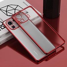 Ultra-thin Transparent TPU Soft Case Cover H01 for Xiaomi Mi 11 Pro 5G Red