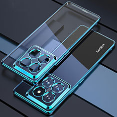 Ultra-thin Transparent TPU Soft Case Cover H01 for Xiaomi Mi 14 5G Blue