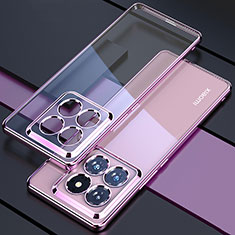 Ultra-thin Transparent TPU Soft Case Cover H01 for Xiaomi Mi 14 5G Purple