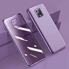 Ultra-thin Transparent TPU Soft Case Cover H01 for Xiaomi Redmi 10X 5G Purple