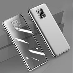 Ultra-thin Transparent TPU Soft Case Cover H01 for Xiaomi Redmi 10X 5G Silver