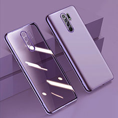 Ultra-thin Transparent TPU Soft Case Cover H01 for Xiaomi Redmi 9 Prime India Purple