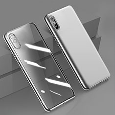 Ultra-thin Transparent TPU Soft Case Cover H01 for Xiaomi Redmi 9A Silver