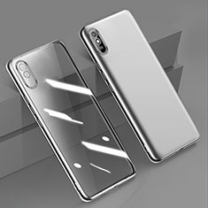 Ultra-thin Transparent TPU Soft Case Cover H01 for Xiaomi Redmi 9i Silver