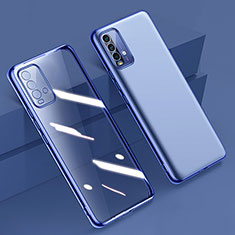 Ultra-thin Transparent TPU Soft Case Cover H01 for Xiaomi Redmi 9T 4G Blue