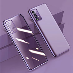Ultra-thin Transparent TPU Soft Case Cover H01 for Xiaomi Redmi 9T 4G Purple