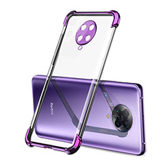 Ultra-thin Transparent TPU Soft Case Cover H01 for Xiaomi Redmi K30 Pro Zoom Purple