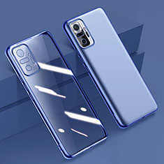 Ultra-thin Transparent TPU Soft Case Cover H01 for Xiaomi Redmi Note 10 Pro Max Blue