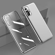 Ultra-thin Transparent TPU Soft Case Cover H01 for Xiaomi Redmi Note 10 Pro Max Silver