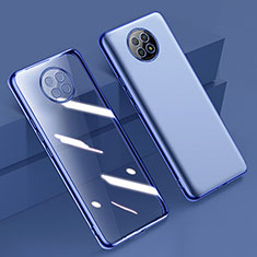 Ultra-thin Transparent TPU Soft Case Cover H01 for Xiaomi Redmi Note 9 5G Blue