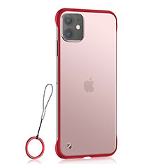 Ultra-thin Transparent TPU Soft Case Cover H02 for Apple iPhone 11 Red