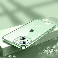 Ultra-thin Transparent TPU Soft Case Cover H02 for Apple iPhone 13 Mini Green