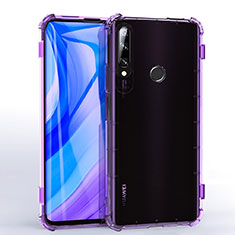 Ultra-thin Transparent TPU Soft Case Cover H02 for Huawei Enjoy 10 Plus Purple