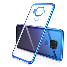 Ultra-thin Transparent TPU Soft Case Cover H02 for Huawei Mate 30 Lite Blue