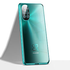 Ultra-thin Transparent TPU Soft Case Cover H02 for Huawei Nova 8 5G Cyan
