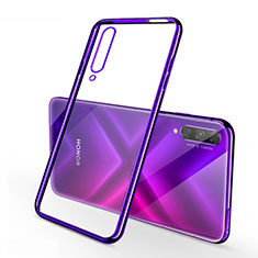 Ultra-thin Transparent TPU Soft Case Cover H02 for Huawei P Smart Pro (2019) Purple