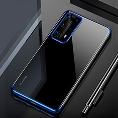 Ultra-thin Transparent TPU Soft Case Cover H02 for Huawei P40 Pro+ Plus Blue