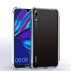 Ultra-thin Transparent TPU Soft Case Cover H02 for Huawei Y7 (2019) Clear
