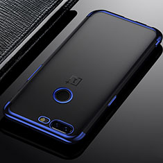 Ultra-thin Transparent TPU Soft Case Cover H02 for OnePlus 5T A5010 Blue