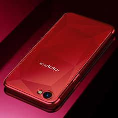 Ultra-thin Transparent TPU Soft Case Cover H02 for Oppo A3 Red