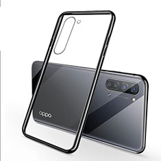 Ultra-thin Transparent TPU Soft Case Cover H02 for Oppo F15 Black