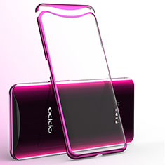 Ultra-thin Transparent TPU Soft Case Cover H02 for Oppo Find X Hot Pink
